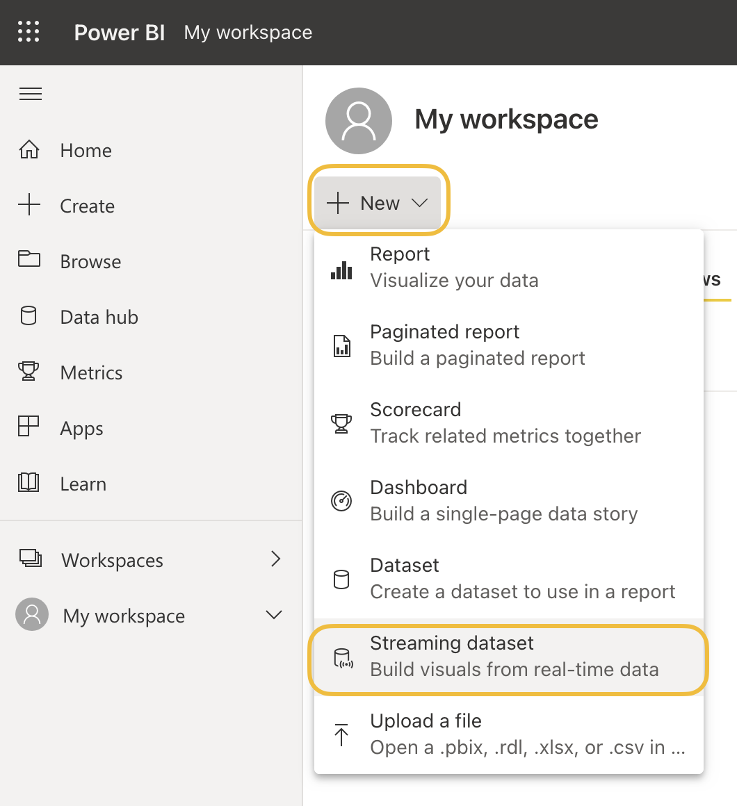 Forwarding Events to Microsoft Power BI